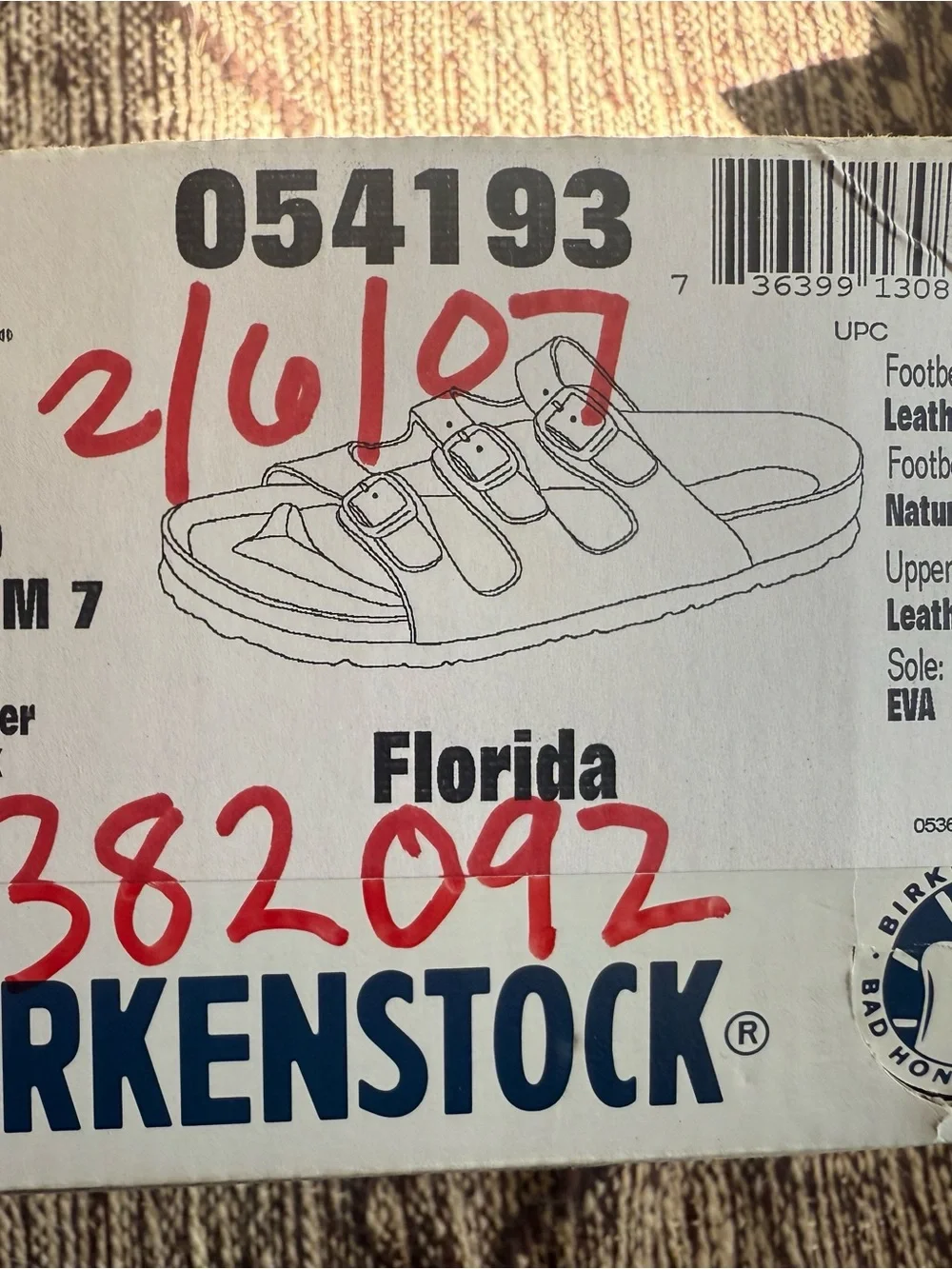 Birkenstock Florida Classic Three-Strap Women's Sandals in Black Sz 40 - New